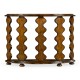 Demilune Console Table in Rustic Walnut
