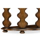 Demilune Console Table in Rustic Walnut