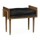 Cosmo Hyedua Stool, Upholstered in Black Leather