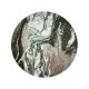 Round Geometric Faux Black & Grey Marble Wine Table