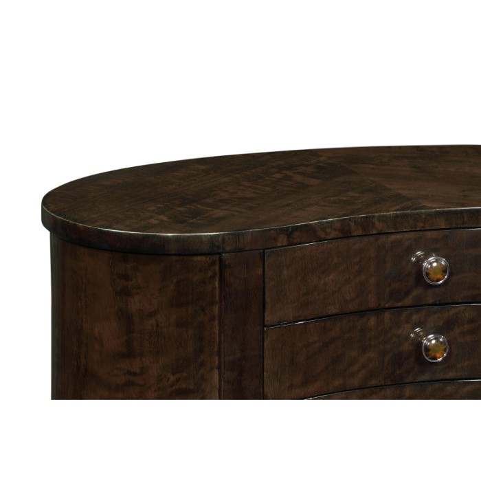 Black Eucalyptus Kidney Shaped Side Table