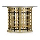 Multi Metal Round Plaid Centre Table