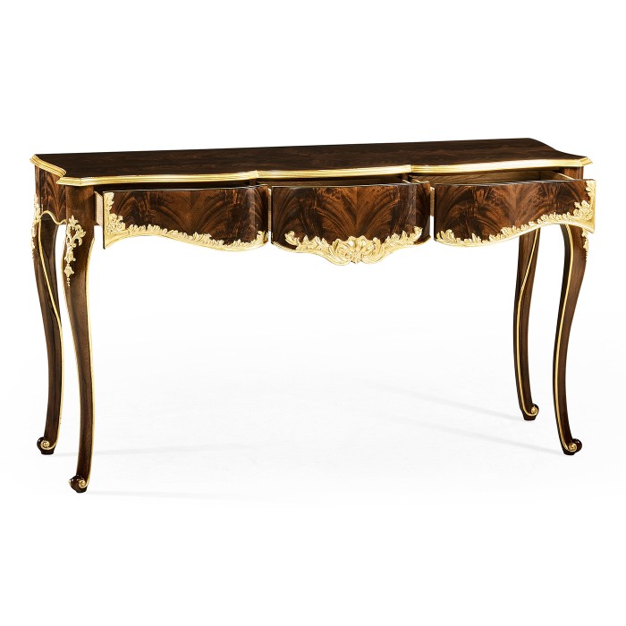 Console table with gilded carving