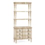 3 tiered étagère with drawers in limed acacia