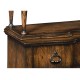 3 tiered étagère with drawers in rustic walnut