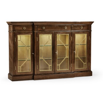 Dark Rosewood Four-Door Display Cabinet