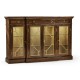 Dark Rosewood Four-Door Display Cabinet