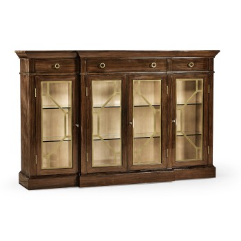Dark Rosewood Four-Door Display Cabinet