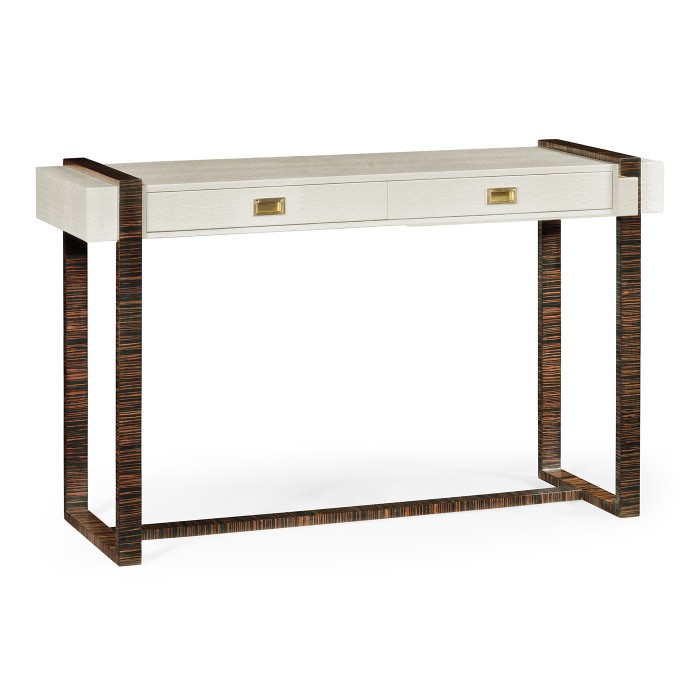 Great White faux Croc console