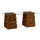 Choc faux Croc valise desk