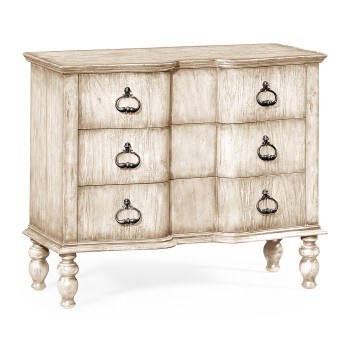 Chest of drawers in limed acacia