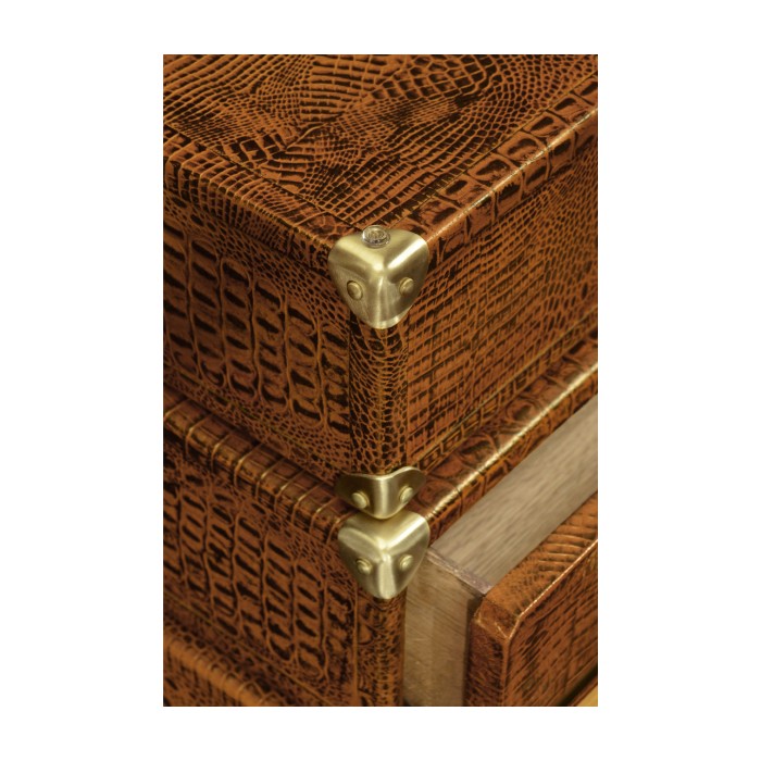 Choc faux Croc valise table