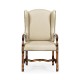 Upholstered Arm Chair in Rustic Walnut