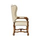 Upholstered Arm Chair in Rustic Walnut