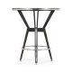 Architectural Circular Black Mocha Oak Bar Table 36
