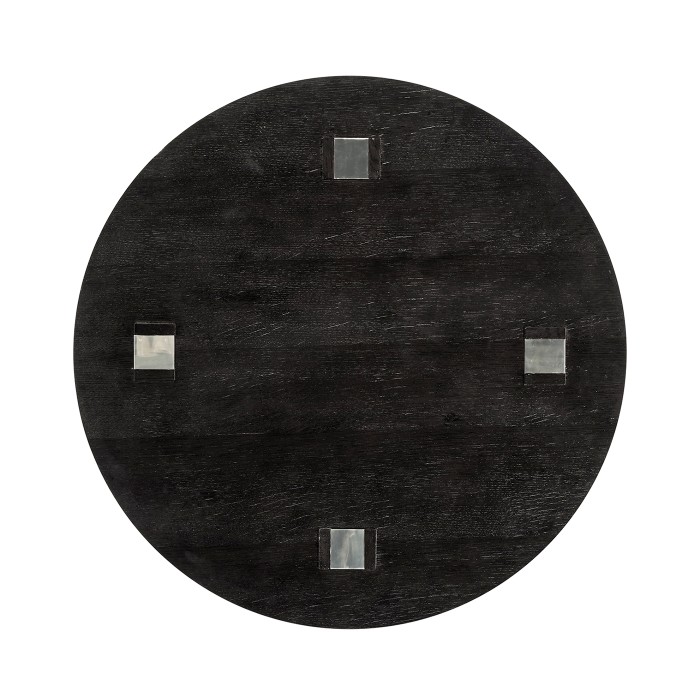 Architectural Circular Black Mocha Oak Bar Table 36