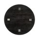 Architectural Circular Black Mocha Oak Bar Table 36
