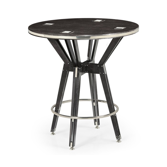 Architectural Circular Black Mocha Oak Counter Table 36