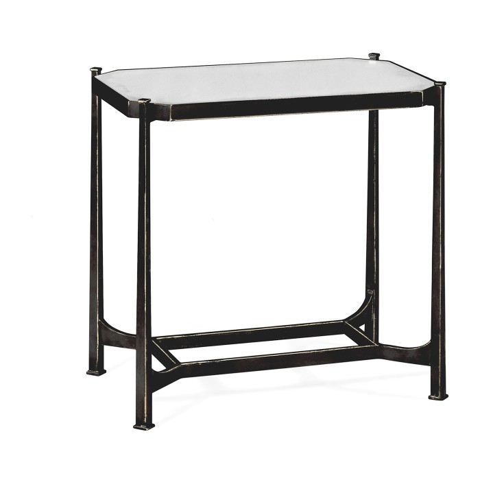 Bronze rectangular side table