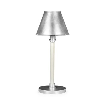 Great White faux Croc La Colonne table lamp