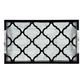 Rectangular Black & Eggshell Tray