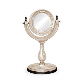 Small rotating mirror in Limed Acacia