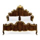 High Lustre Mahogany & Gilded UK King Bed