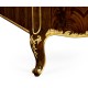 High Lustre Mahogany & Gilded UK Queen Bed