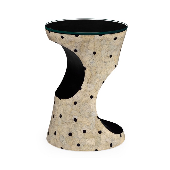 Dalmatian Eggshell Round Cut-Out Lamp Table
