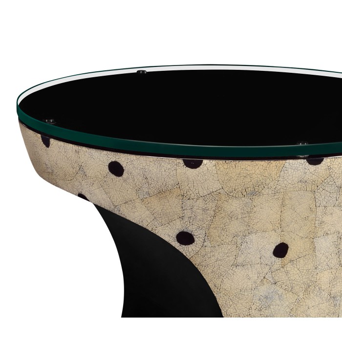 Dalmatian Eggshell Round Cut-Out Lamp Table