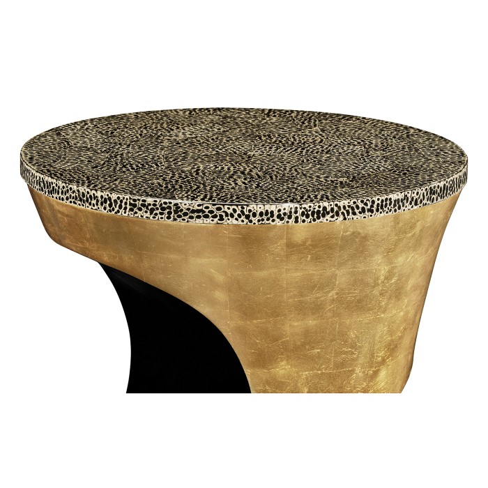 Emperor Gold Round Cut-Out Lamp Table