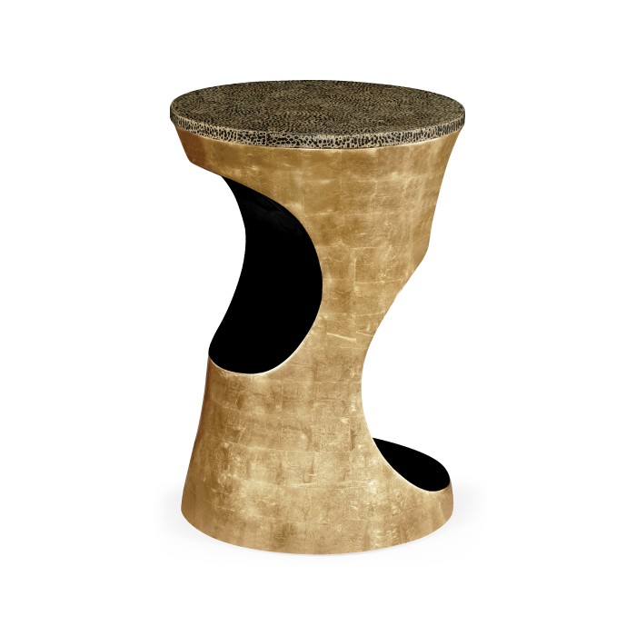 Emperor Gold Round Cut-Out Lamp Table