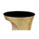 Metallic Bronze Round Cut-Out Lamp Table