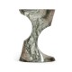 Round Faux Black & Grey Marble Cut-Out Lamp Table