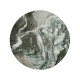 Round Faux Black & Grey Marble Cut-Out Lamp Table