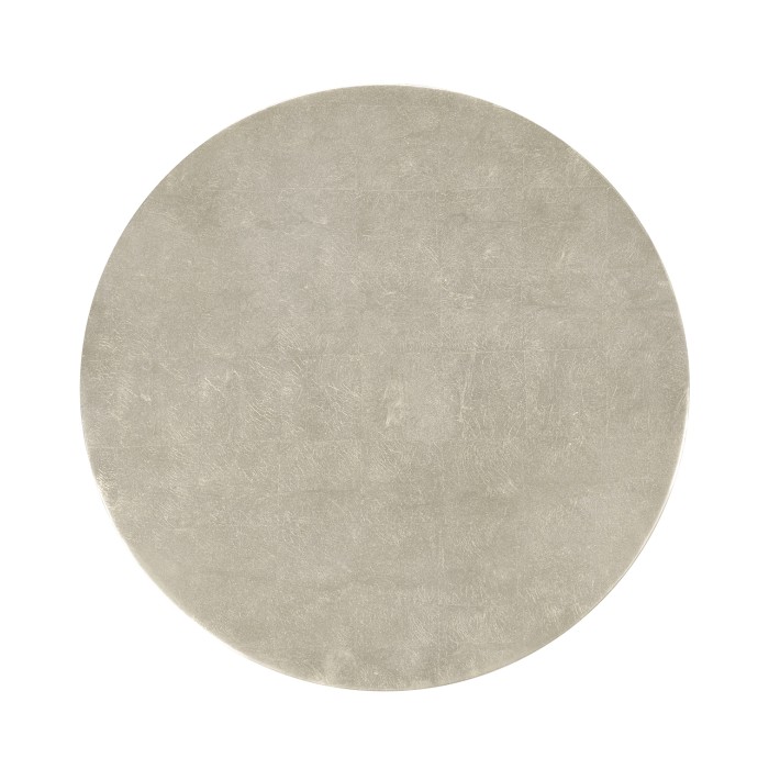 Round Smoky Black & Silver Espresso Wine Table