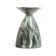 Round Faux Black & Grey Marble Wine Table