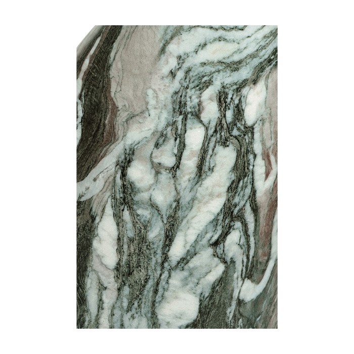 Round Faux Black & Grey Marble Wine Table