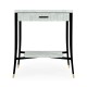 White Smoke Eggshell End Table with Drawer