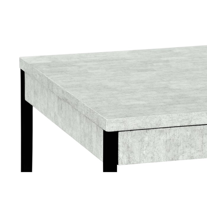 White Smoke Eggshell End Table with Drawer