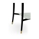 White Smoke Eggshell End Table with Drawer