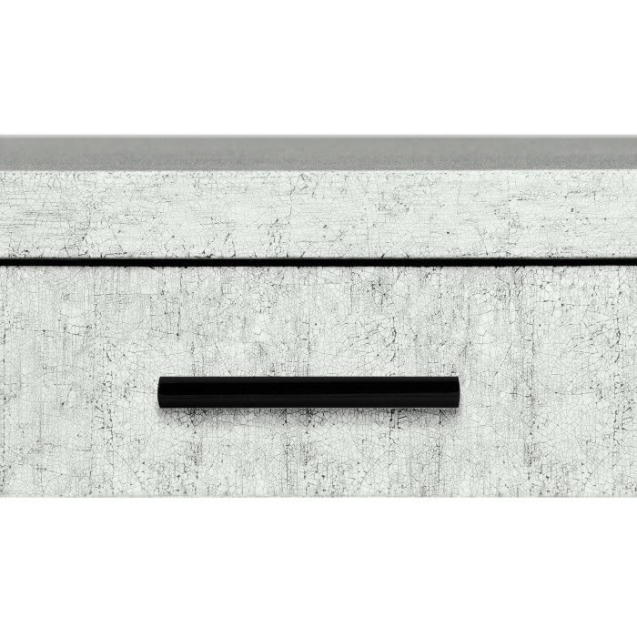 White Smoke Eggshell End Table with Drawer