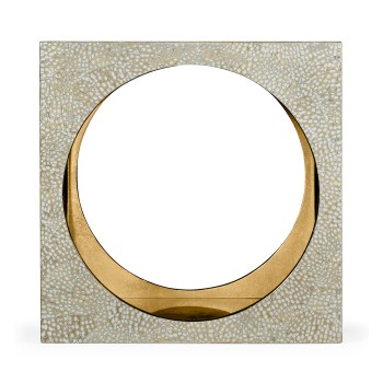 Square Circular Cut-Out Eggshell Stool