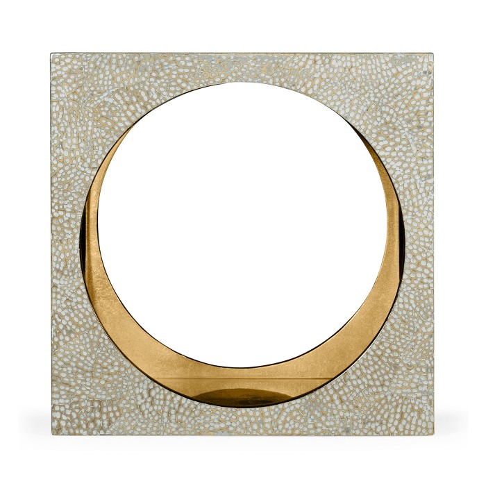 Square Circular Cut-Out Eggshell Stool