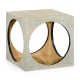 Square Circular Cut-Out Eggshell Stool