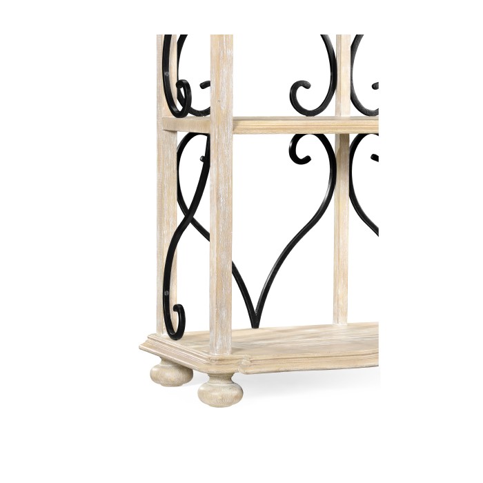 Four-Tier Étagère in Limed Acacia