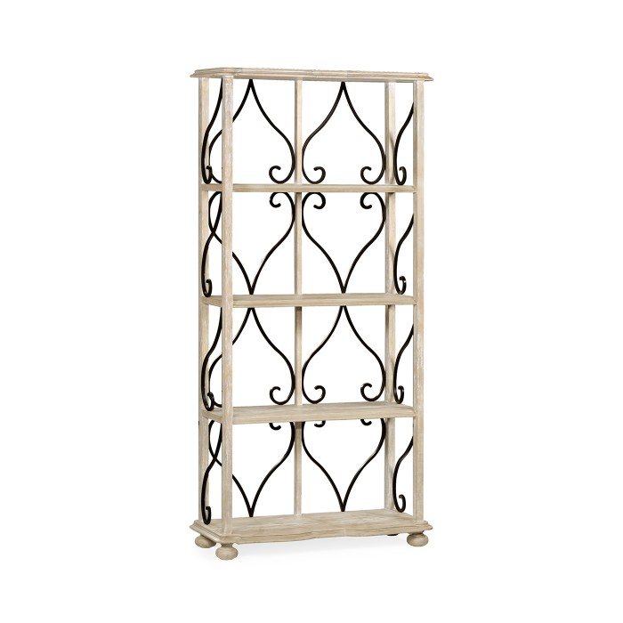 Four-Tier Étagère in Limed Acacia