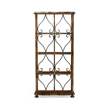 Four-Tier Étagère in Rustic Walnut