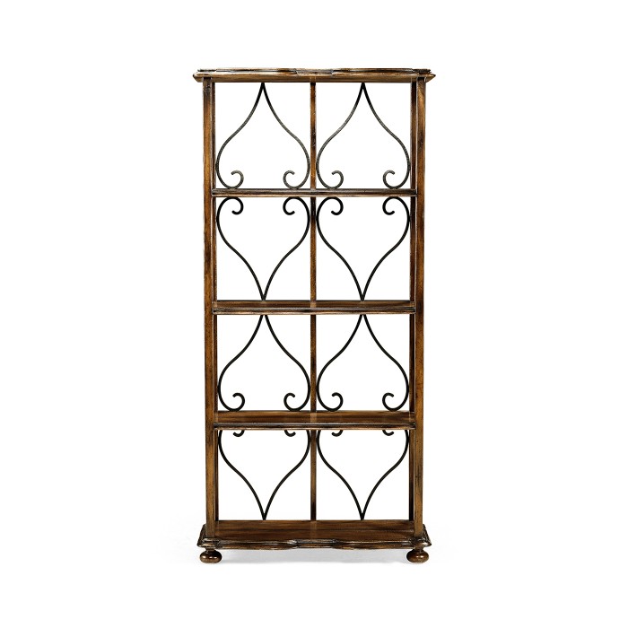Four-Tier Étagère in Rustic Walnut