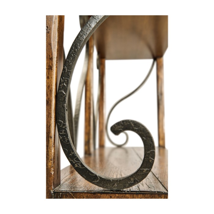 Four-Tier Étagère in Rustic Walnut